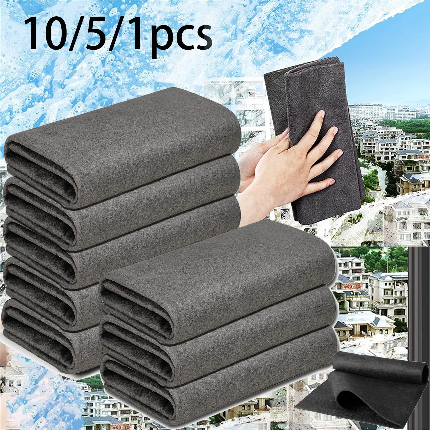 

New Thickened Magic Cleaning Glass Cloth Streak Free Reusable Microfiber Cleaning Cloth All-Purpose Towels for Windows Glass