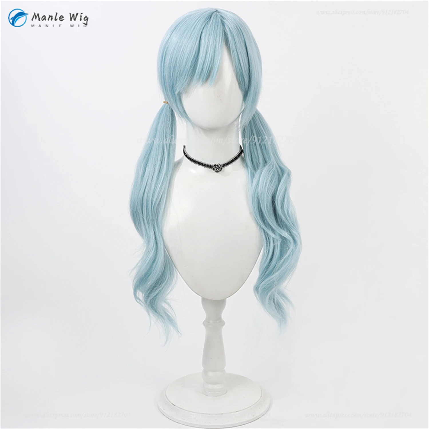 Anime Hinomori Shizuku Cosplay Wig 60cm Long Blue Wigs Heat Resistant Synthetic Hair MORE MORE JUMP Wig + Wig Cap