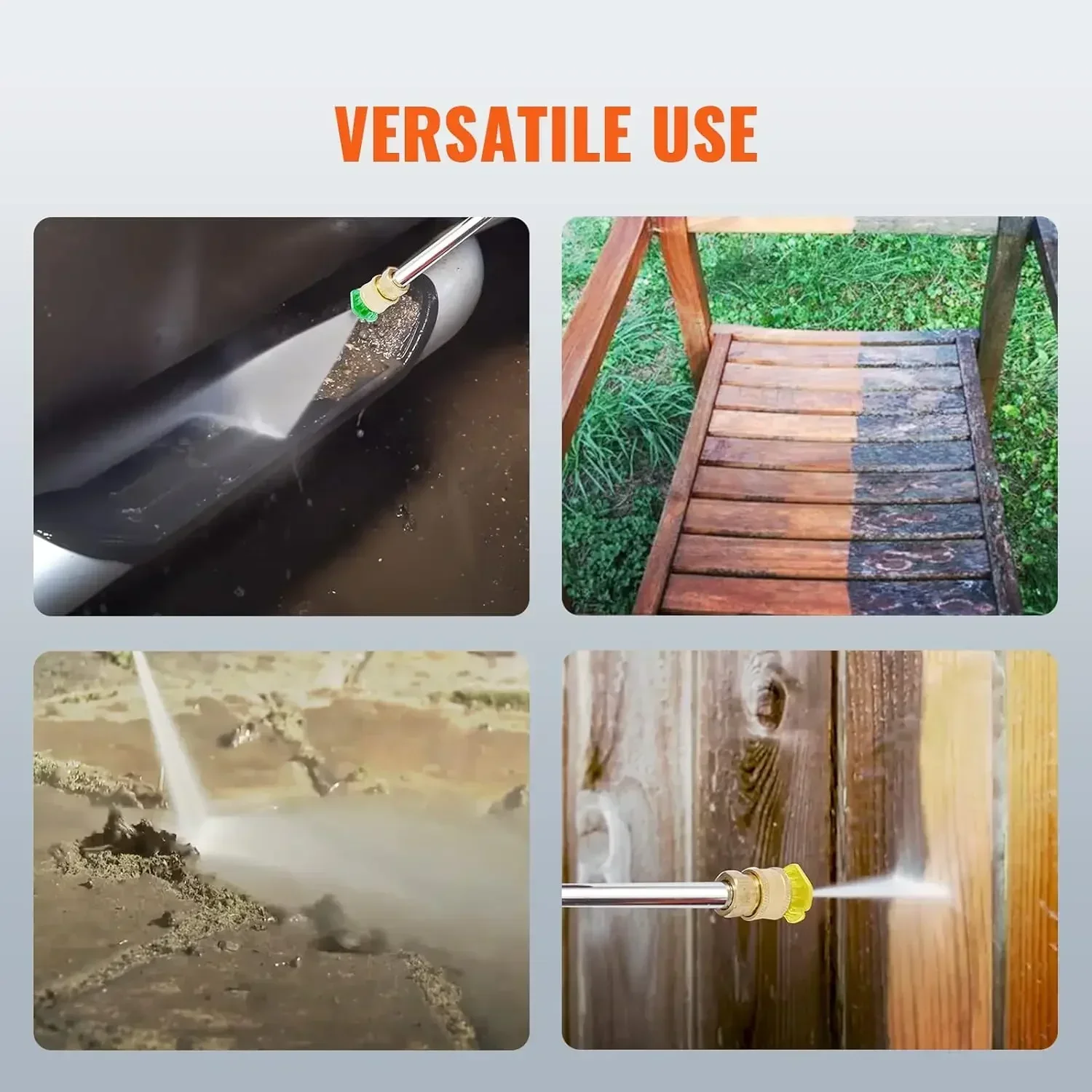 

XMSJ-Sale Gas Powered Pressure Washer 3400 PSI 2.6 GPM, with Spray Gun and Extension Wand, 5 Quick Connect Nozzles, Copper Pump