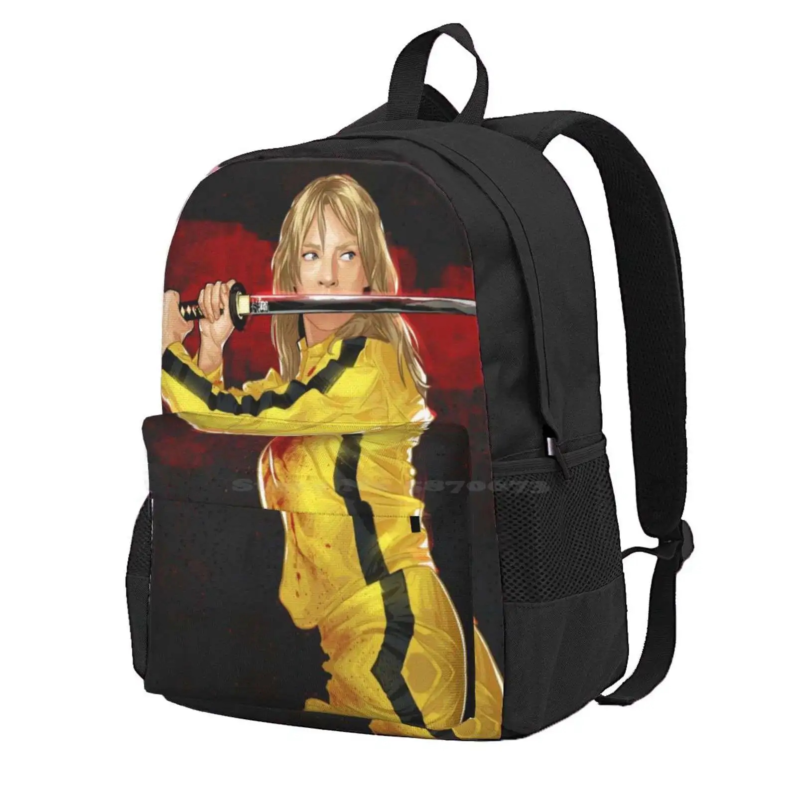 

Kill Bill Hot Sale Schoolbag Backpack Fashion Bags Kill Bill Quentin Tarantino Uma Thurman Yellow