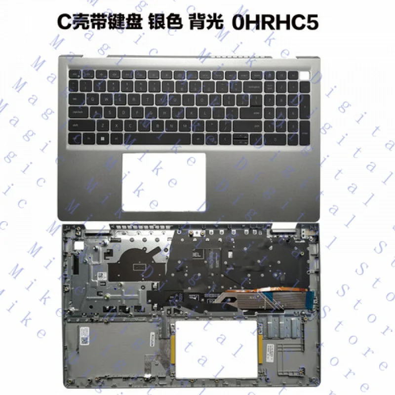 

Подставка для рук UU с клавиатурой с подсветкой 0HRHC5 00GCPK для Dell 3510 3511 3515, серебристый