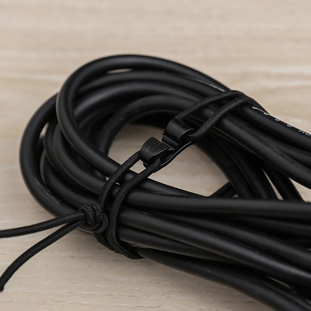 

Elastic Strap Hook Clip for Outdoor Hiking Storage Bungee Rope Management Tools Tie Down Loop Toggle Stick Holder