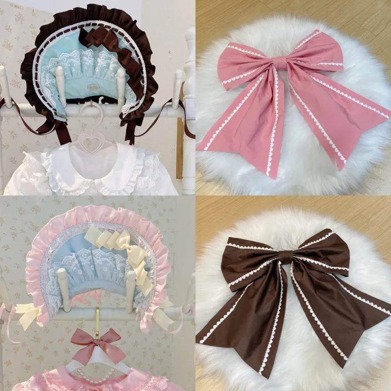 Bow Lolita JSK Dresses Y2K Sweet White Sugar Girl Original Layered Sling Dress Kawaii 4Season Sleeveless Lolita Outfit Women New