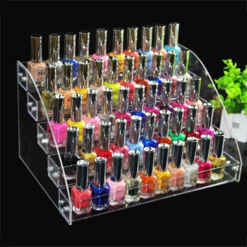 Clear Acrylic Liquid Pigment Bottles Storage Box Organizers Lipstick Jewelry Display Holder Nail Polish Rack