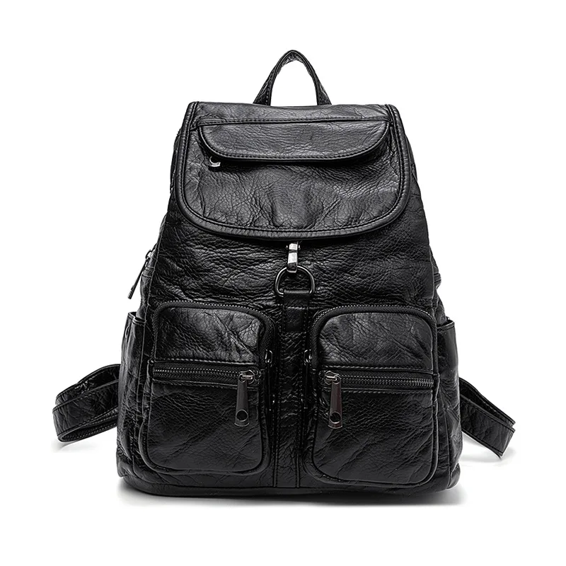

Fashion Soft Sheepskin Genuine Leather Backpacks For Women Waterproof White Travel Backpack Bag Women Back Pack For Girl Backbag