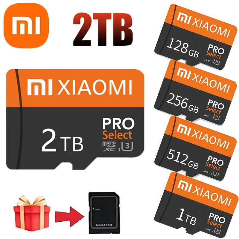 Xiaomi 2TB 1TB Micro tf/sd Card Class 10 SD การ์ดหน่วยความจำ256GB การ์ดหน่วยความจำ128GB 512GB ฟรีสำหรับจัดส่งจากกล้อง /แท็ปเล็ต/ โดรน