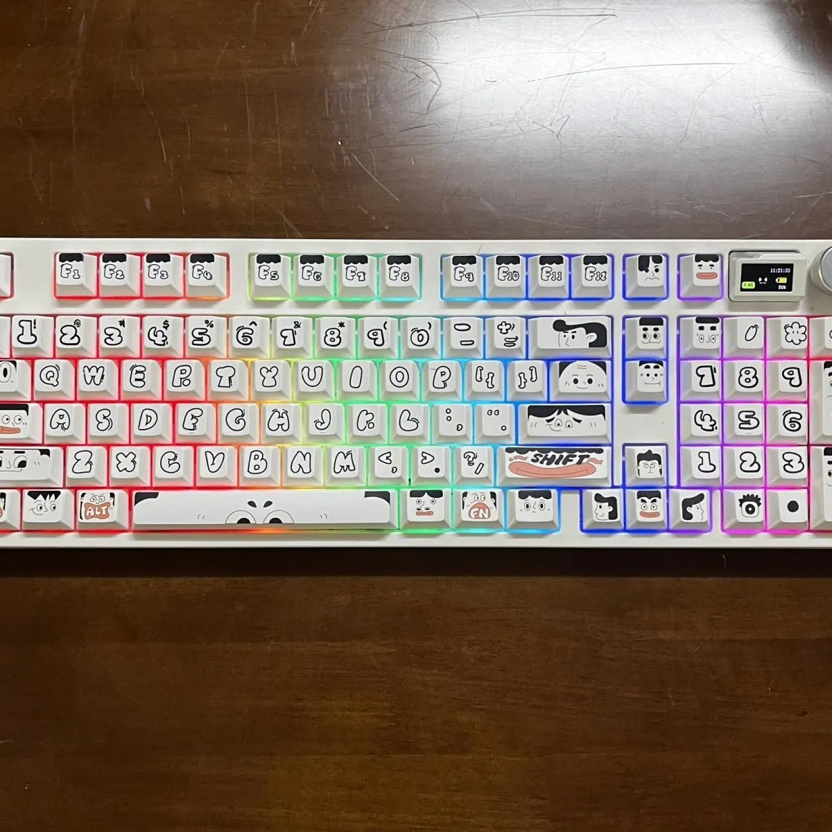 

Face hot sublimation keycaps cute abstract keycaps with personality small full set of bags for delivery support for delivery.