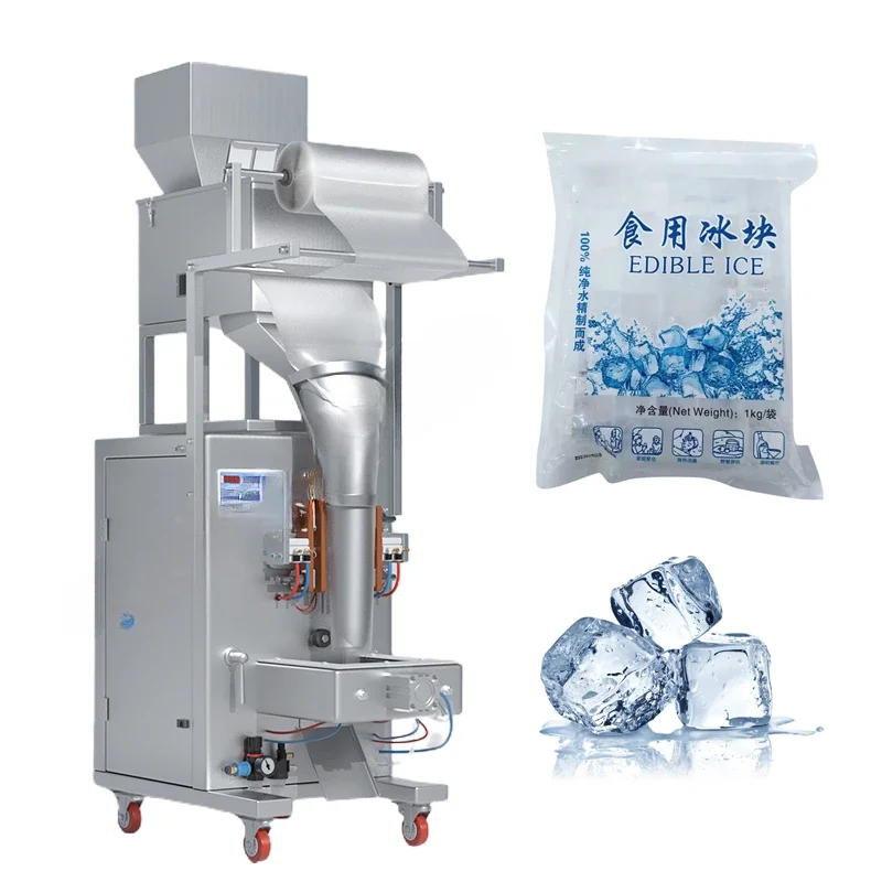 Automatic ice sachet bag filling and sealing packaging machine