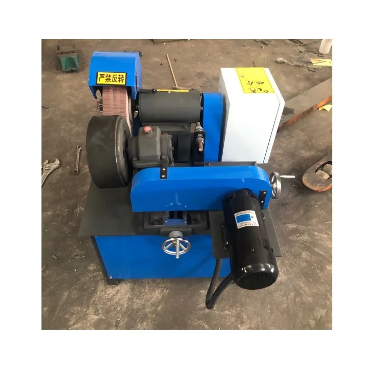 Automatic Round Tube Polisher for Brass Tubing Exhaust Pipe Surface Polishing Grinding Metal Belt Sander