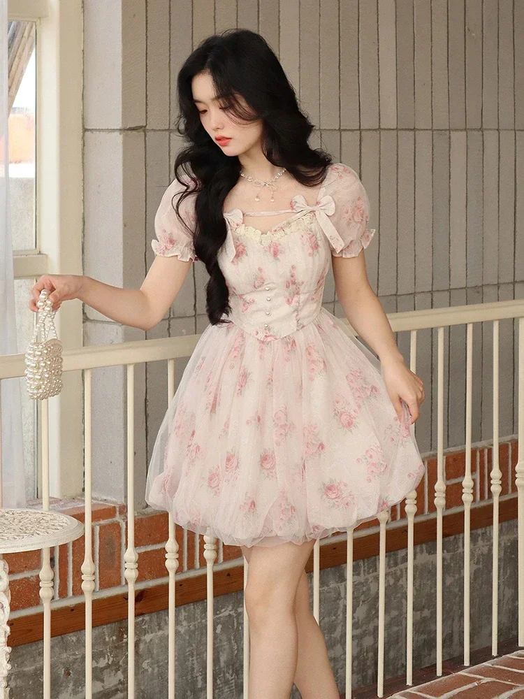 white christmas dresses Girls Floral Summer Dresses