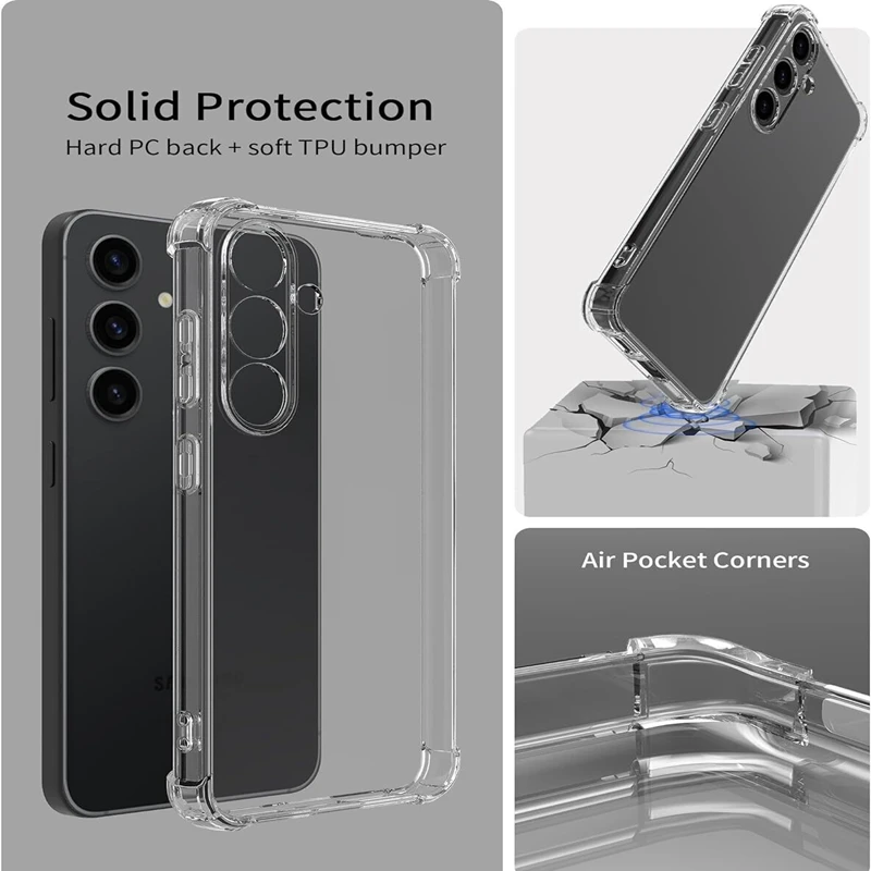 Ultra-Thin Airbag Shockproof Silicone Phone Case for Samsung Galaxy M55 M15 M34 M14 M54 M33 M53 M23 5G 4G Protective Cover Funda