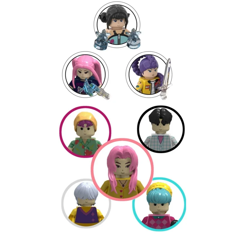 2026 الطوب الجديد أنيمي البوب الفتيات مجموعة الشيطان هنتر مجموعات سلسلة ميلا زوي لومي أرقام نموذج تجميعها اللبنات الاطفال اللعب