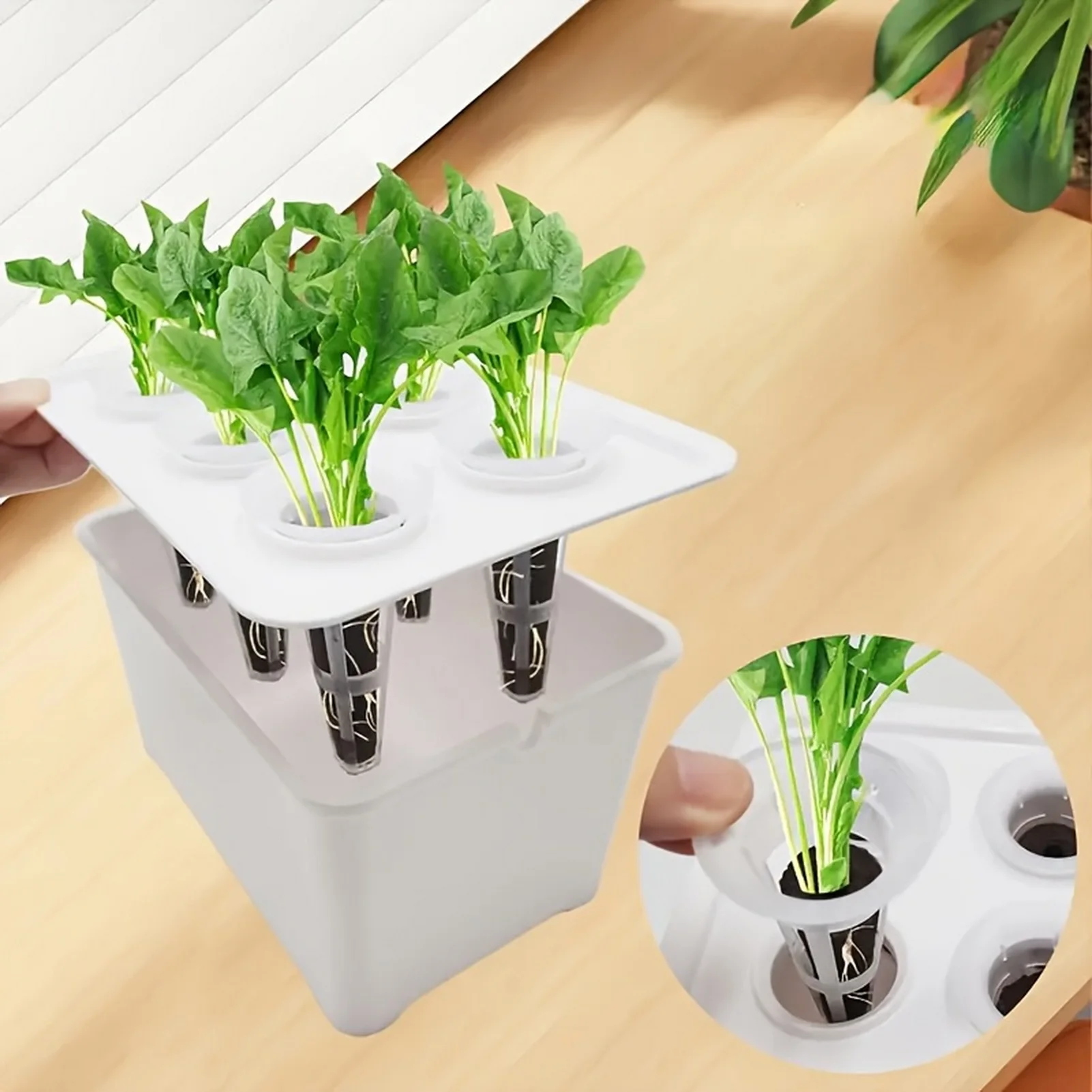

Hydroponic Planting Tray Hydroponic Boxes Nursery Pots Set With Seedling Cups For Plants Herb Home Garden Planting Container