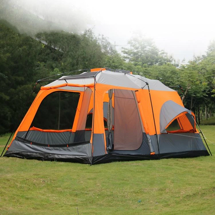 8-12 Person Ultralight Large Space Luxury Family Camping Tent Waterproof Outdoor Glamping Wholesale Tent with Logo