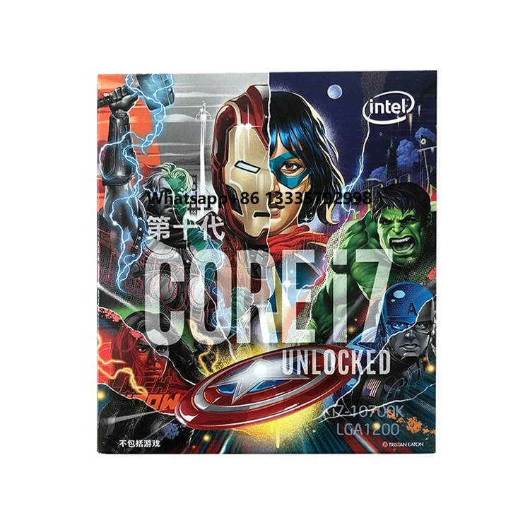 

Used InteL' Core I7-10700K Desktop Processor CPU 8 Cores up to 5.1 GHz Unlocked LGA 1200 Intel400 Series Chipset I7-10700K CPU