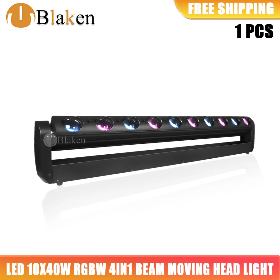 No Tax 1pcs 10*40W RGBW 4in1 Pixel LED Bar Moving Head Stage Effect Light For DJ Disco DMX Control Beam Bee Eyes Matrix Lamp