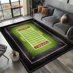 2025 Rugby Field Rugby American Football Cartoon Rug for Living Room Bedroom Home Sofa Decoration,Area Rug Non-slip Floor Mat