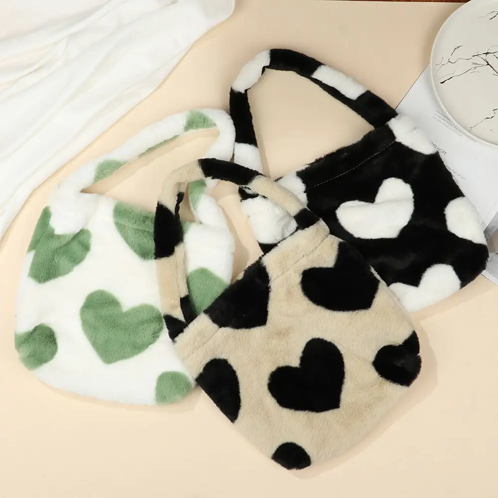 

Осенняя плюшевая сумка-тоут для женщин и девочек, пушистая сумка на плечо, сумка с верхней ручкой, сумка