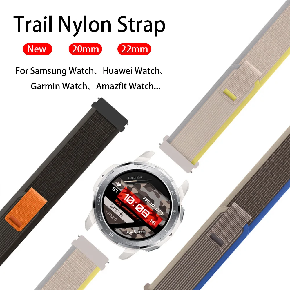 Trail Nylon Band For Honor Watch ES/GS Pro/GS 3 Sport Strap For Honor Magic Watch 2 42mm 46mm Bracelet Belt Accessories 20 22mm