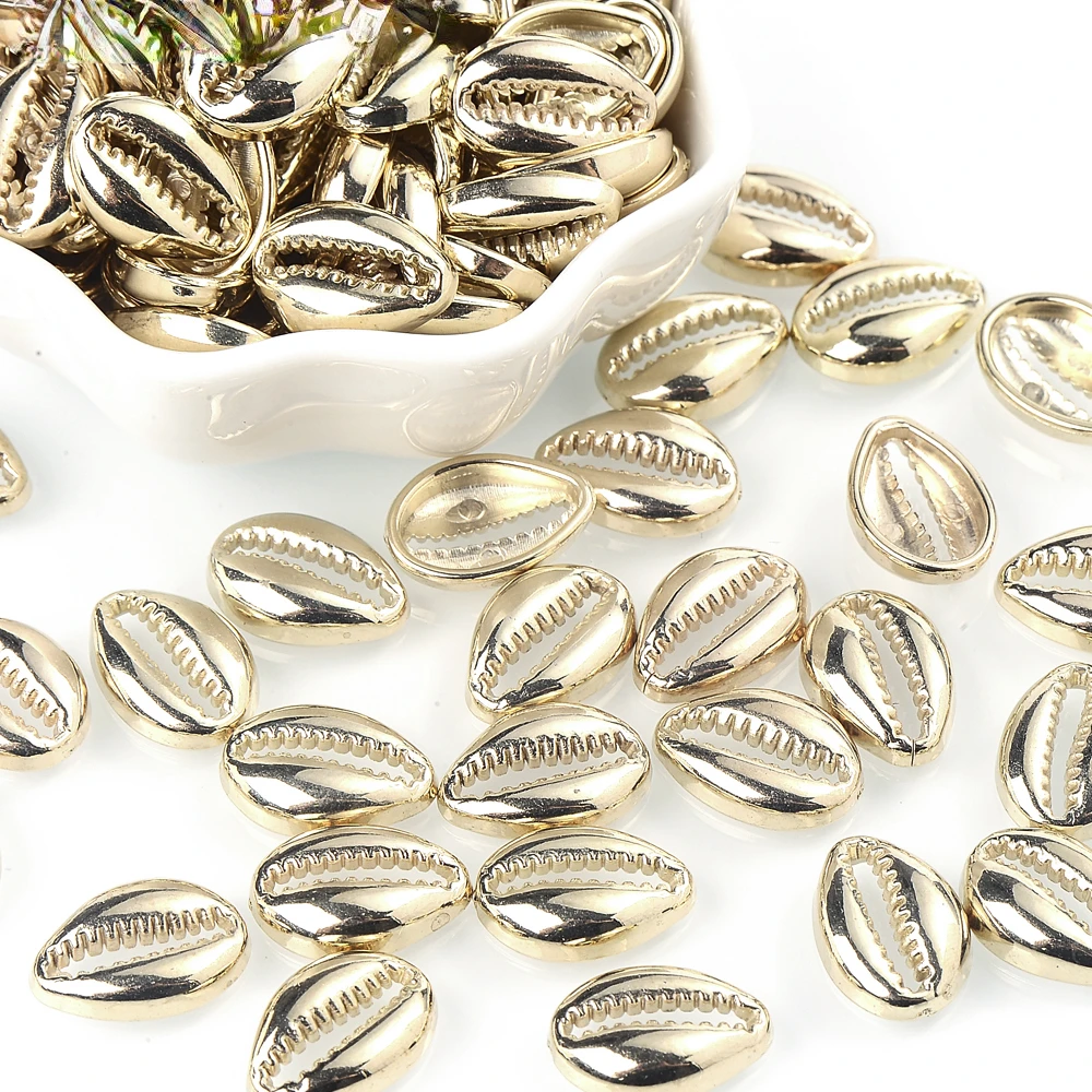 50 teile/los 17x12mm kunststoff shell perlen plattiert ccb für schmuck machen handgemachte armband halskette diy zubehör großhandel