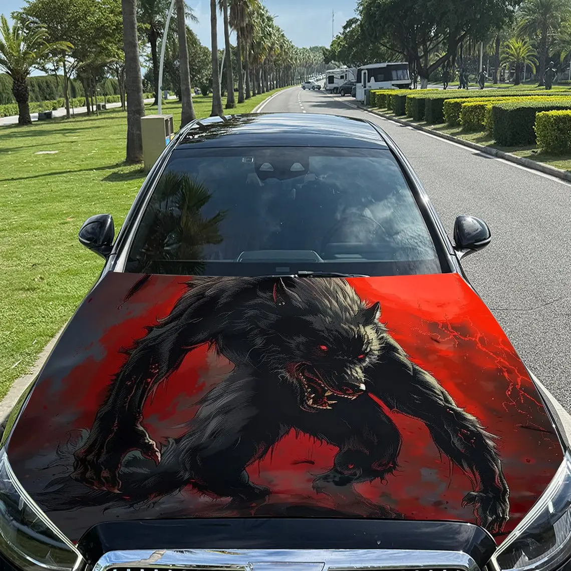 

Наклейки на капот автомобиля Fierce Werewolf, наклейки для украшения автомобиля, наклейки для внедорожников и грузовиков, автозапчасти, высококачественные подарки для любителей автомобилей