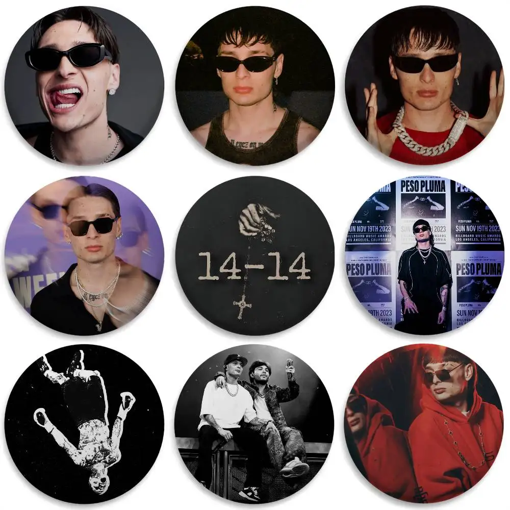 

G-Gervonta Peso Pluma Badges Round Exquisite Badge Brooches Creative Pins For Clothes Hat Backpack Gift Accessories