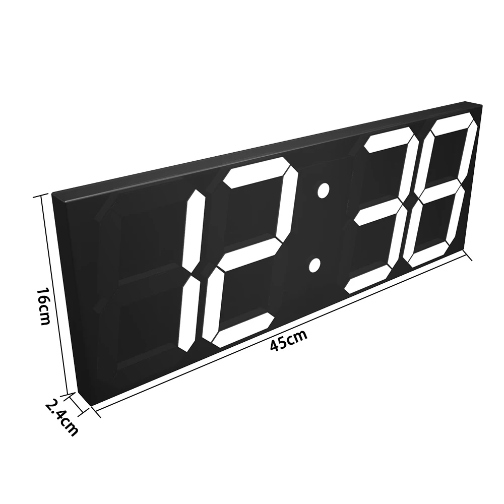 Digitale Wandklok Wekkers Groot Aantal Display Thuis Keuken Kantoor Nacht Elektronische Muur Horloge Wakker Licht