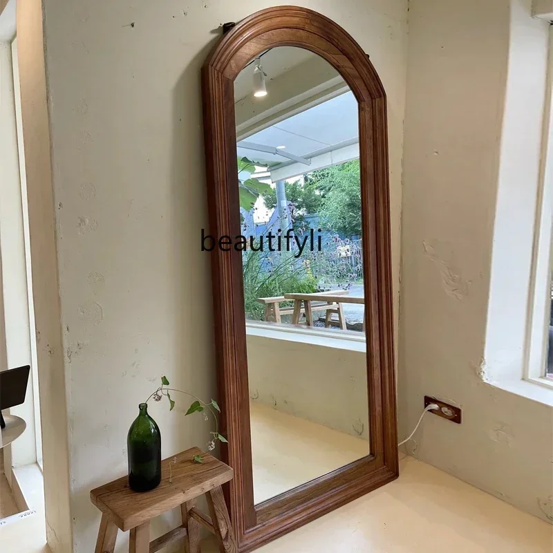 Yh29  French retro full-length mirror bedroom full-length mirror American bridal shop fitting mirror living room floor-to-ceilin