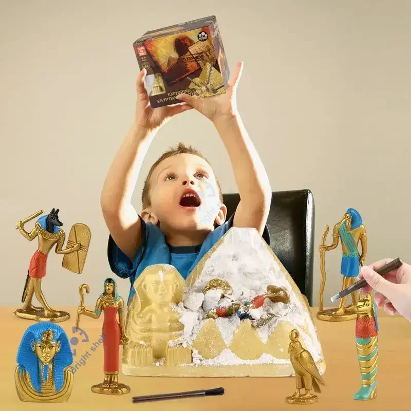 الهرم الاطفال لعبة ديناصور بركان لتقوم بها بنفسك الأحفوري علم الآثار مجموعة التنقيب الهياكل العظمية حفر الجذعية العلوم ألعاب تعليمية للأطفال #3