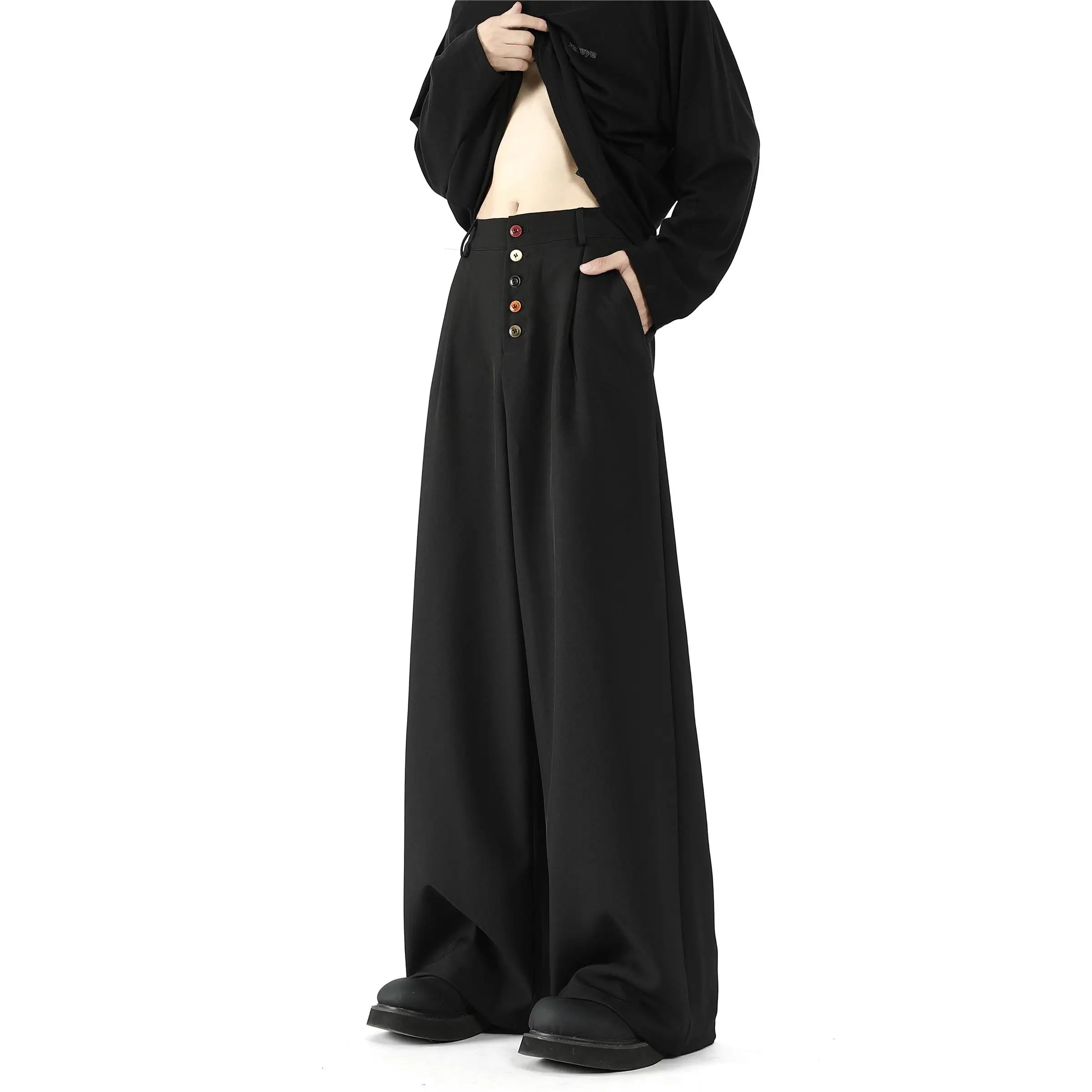 

Мужские повседневные широкие брюки больших размеров, прямой крой, цвет High Street Faion, осень-зима, американский свободный крой, бр...