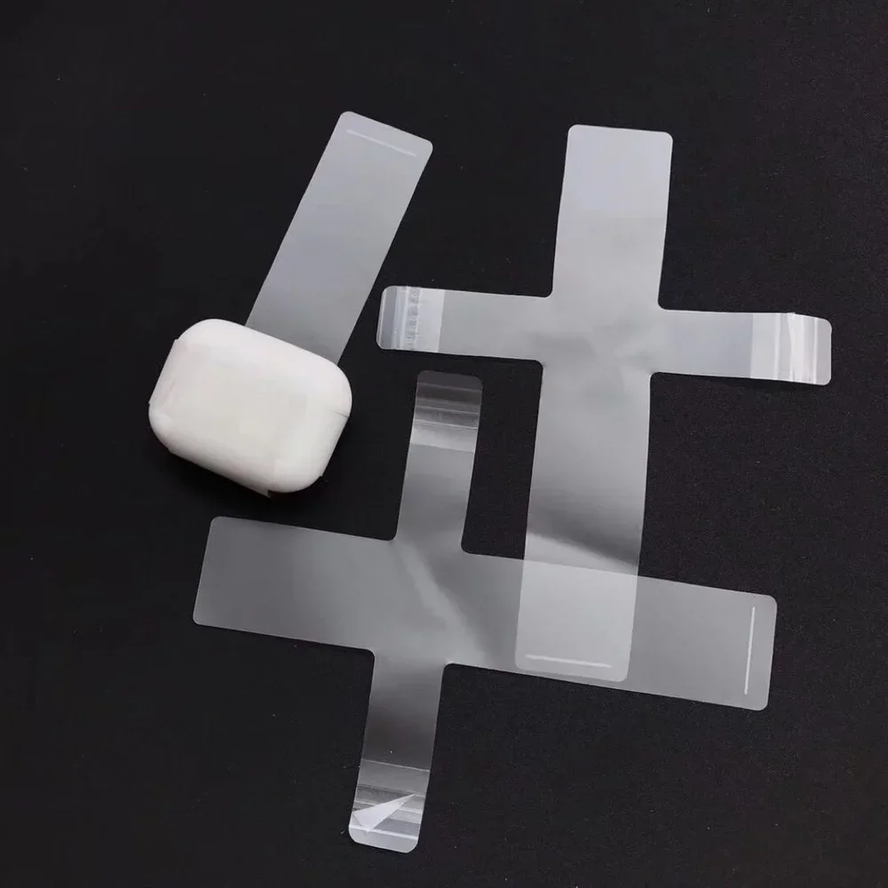 

200Pcs Plastic Seal Factory Film For Package Box Apple AirPods 4 3 2 1 Pro Earphone Wrap Outside Boxes Sealing Protector Sticker