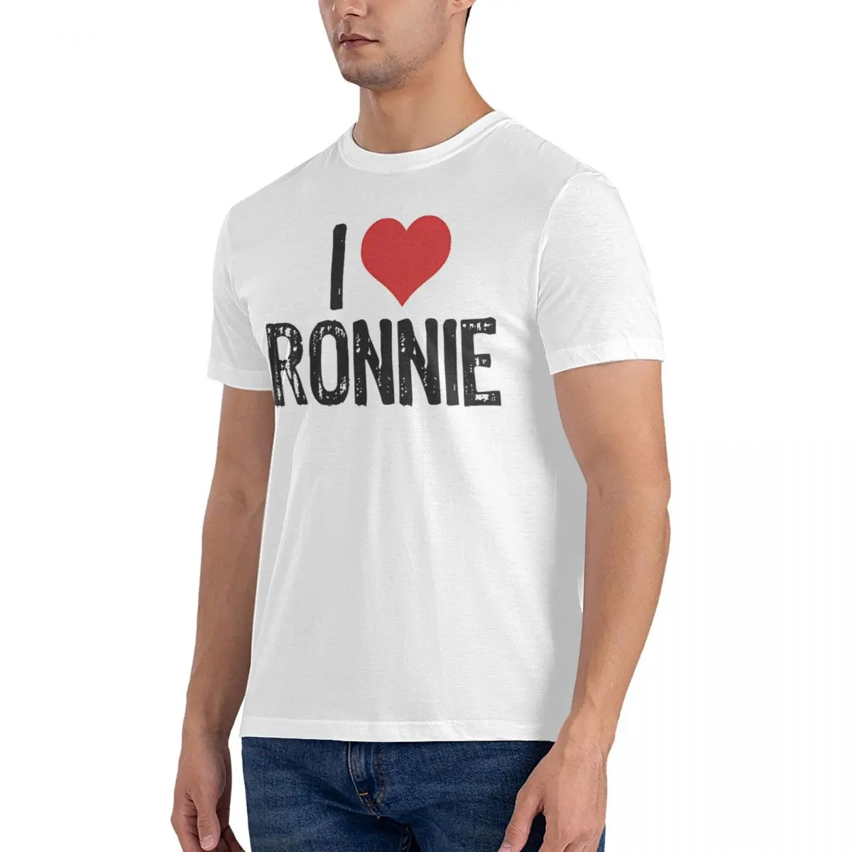 I Love Ronnie Men T Shirts Ronnie Coleman Leisure Tees Short Sleeve Crewneck T-Shirts Cotton Gift Idea Clothes