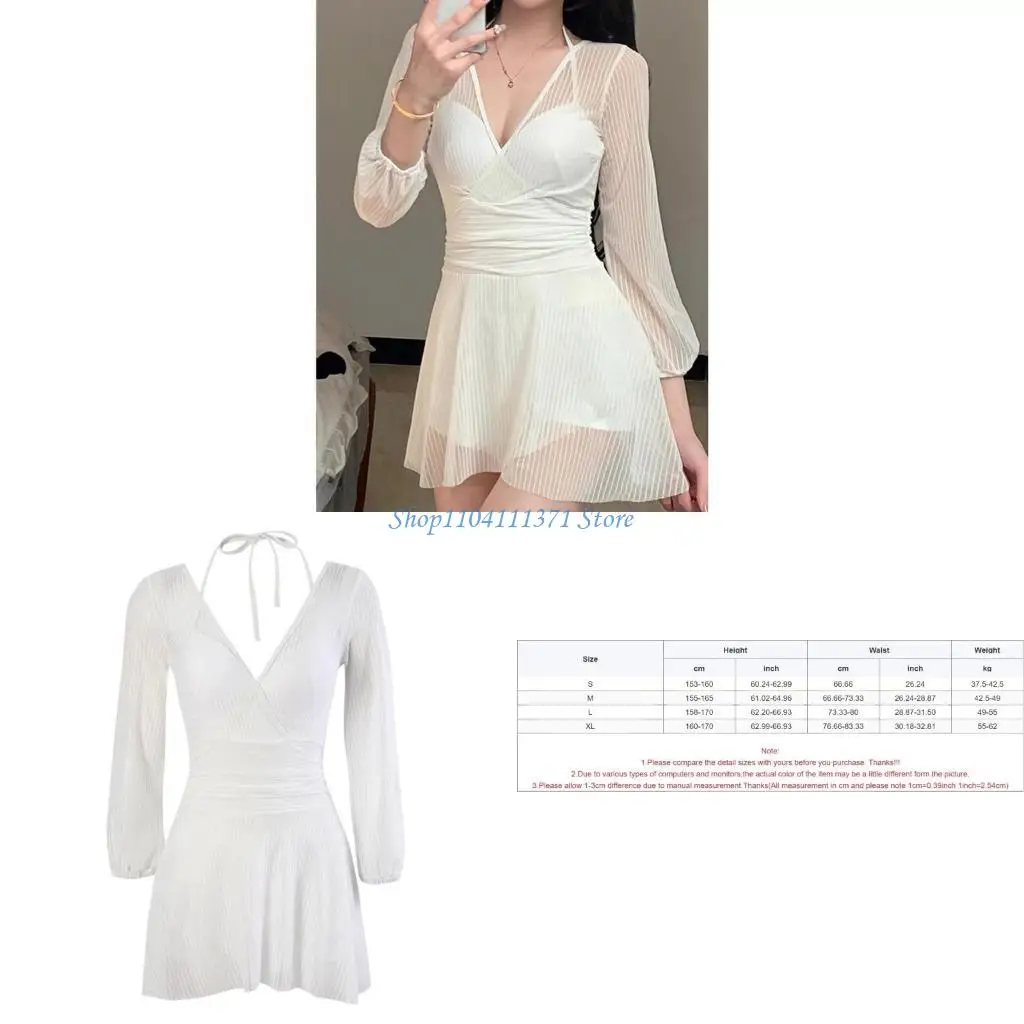 

P9FC Women Halterneck Swimdress с Boyshorts рюша