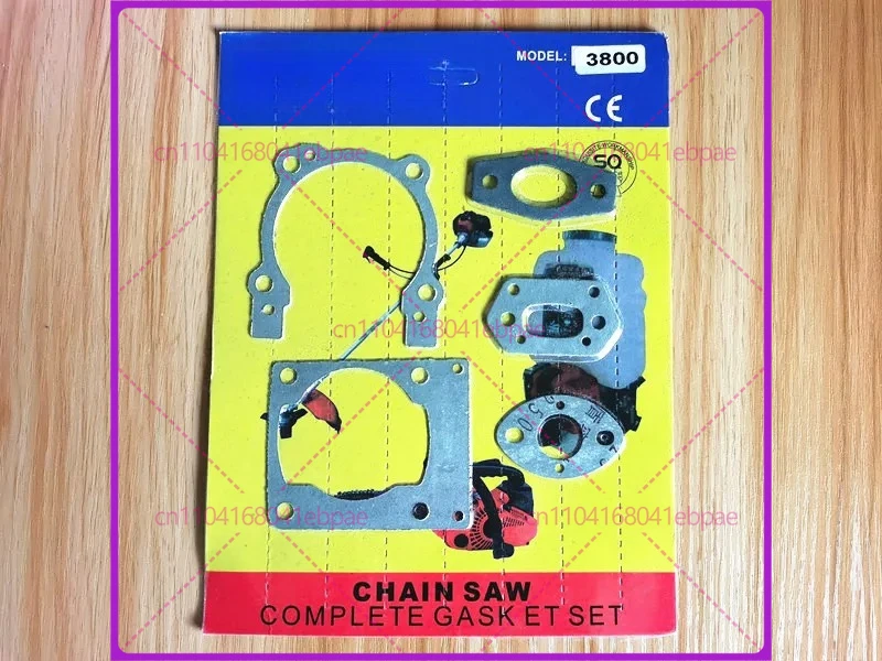 Gasket set for  G3800 3800 38CC 38 1E38F 1E39F chainsaw cylinder crankcase carburetor muffler exhaust gasket