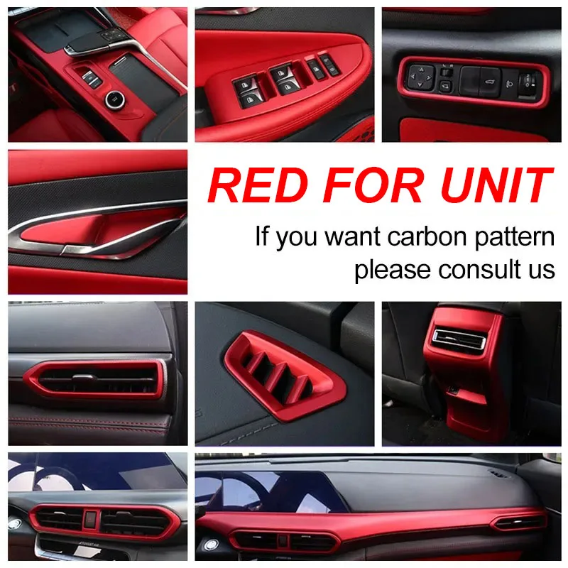 

Красная декоративная панель салона для Changan UNI-T 2023-2025 (1-е поколение), аксессуар для автомобиля