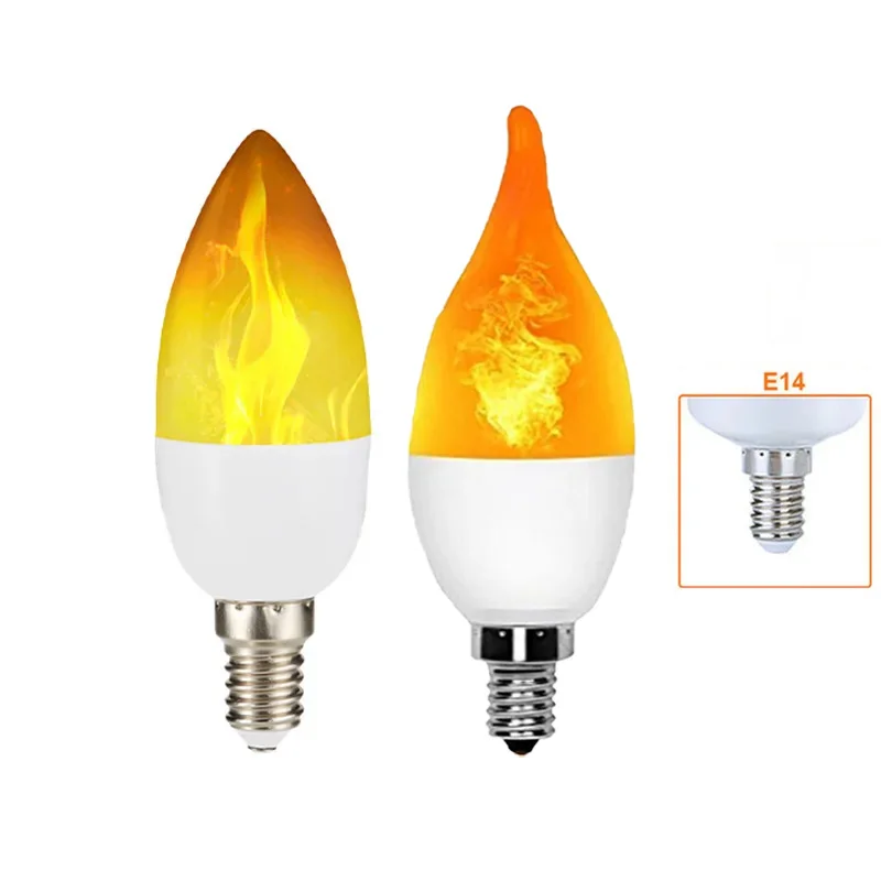 2 قطعة E14 Led مقلد لهب لمبات 9 واط AC85-265V Luces المنزل الملحقات الإلكترونية مصباح لهب تأثير الضوء لمبات Lampada #2