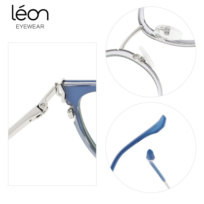 الضوء الأزرق حجب النظارات النساء كامل حافة شكل دائري سبيكة وصفة طبية بصرية الإناث نظارات UV400 طلاء النظارات الإطار