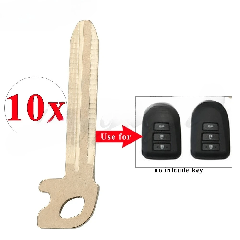 

10pcs Emergency Spare Car Key Blade For Toyota Vios Yaris Prote Hiace AYGO REGIUSACE Keyless TOY43 Uncut Blank