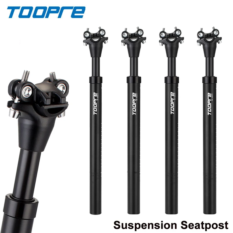 MTB Suspension Seatpost 27.2/28.6/30.4/30.9/31.6*400mm Bicycle Seat Post 45mm Travel Road Bike Shock Absorb Damping Seat Tube