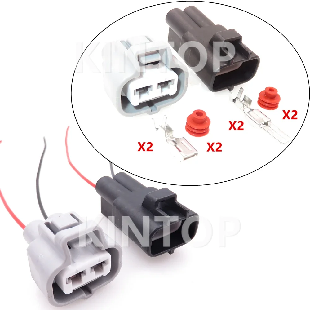 

1 Set 2 Pins Auto Hydraulic Motor Electric Wire Socket AC Assembly For Toyota 6189-0425 6188-0259 Car Waterproof Connector