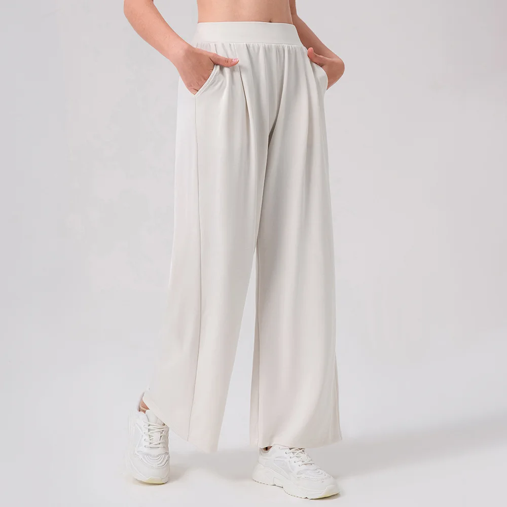 Sports Wide Leg Pants for Women, Loose Fitting Straight Leg, Casual Fitness, Running, Cropped Pants, Loose Yoga Pants