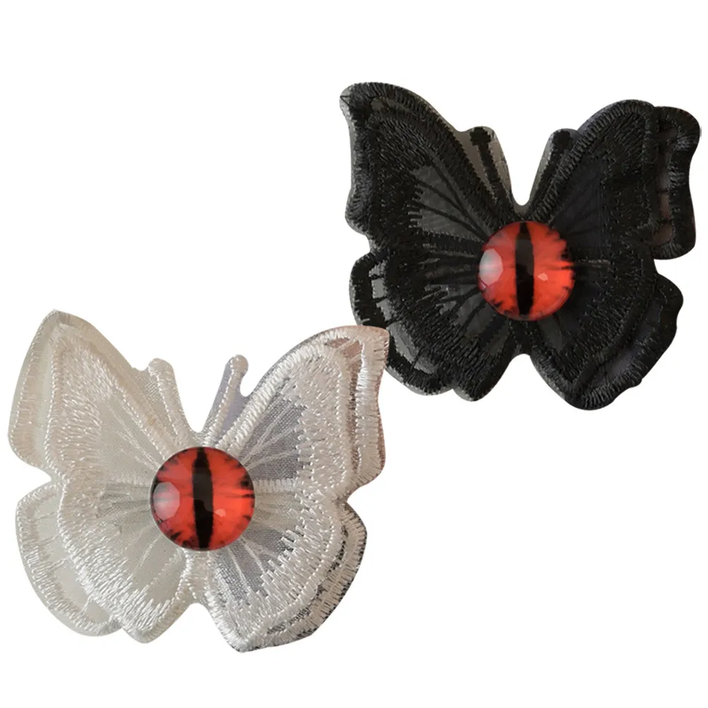 

2Pcs Eyeball Butterfly Hair Clips Gothic Punk Style Decorative Hair Clips for Women Party Prom Banquet Photo Ceremony