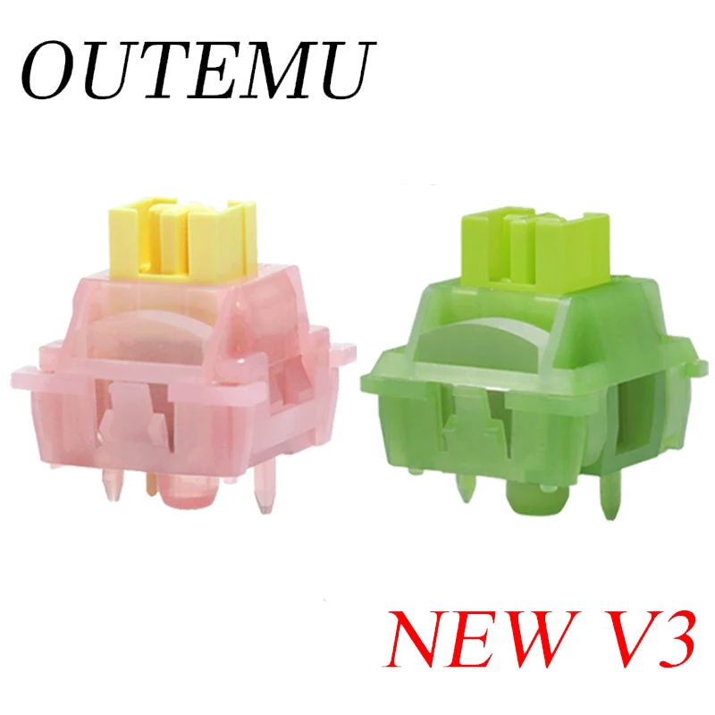 Przełączniki Outemu Silent Peach V3 Smarowane Ciche Lemon V3 Przełączniki Klawiatury Mechanicznej Liniowe Dotykowe 5Pin Osi Paragraf Hot swap