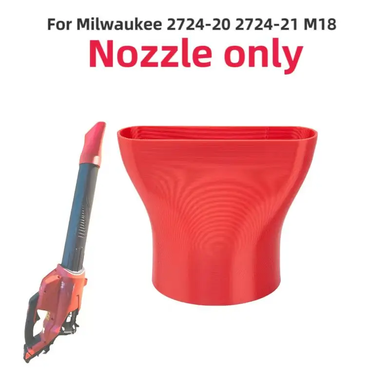 2724-21 Flat Nozzle for Milwaukee M18 Fuel Leaf Blower, for Milwaukee M18 2724-20 & 2724-21（RED）