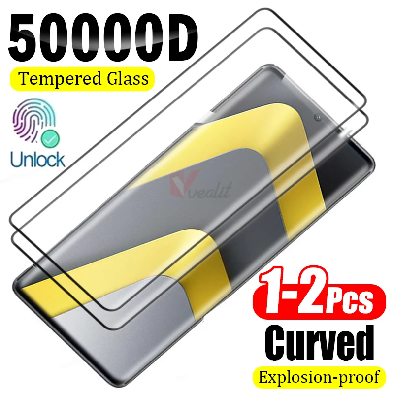 1-2pcs Full Glue Cover Curved Tempered Glass for Xiaomi Poco M8 Pro Unlock Screen Protector for Poco M8 Protective Glass ﻿