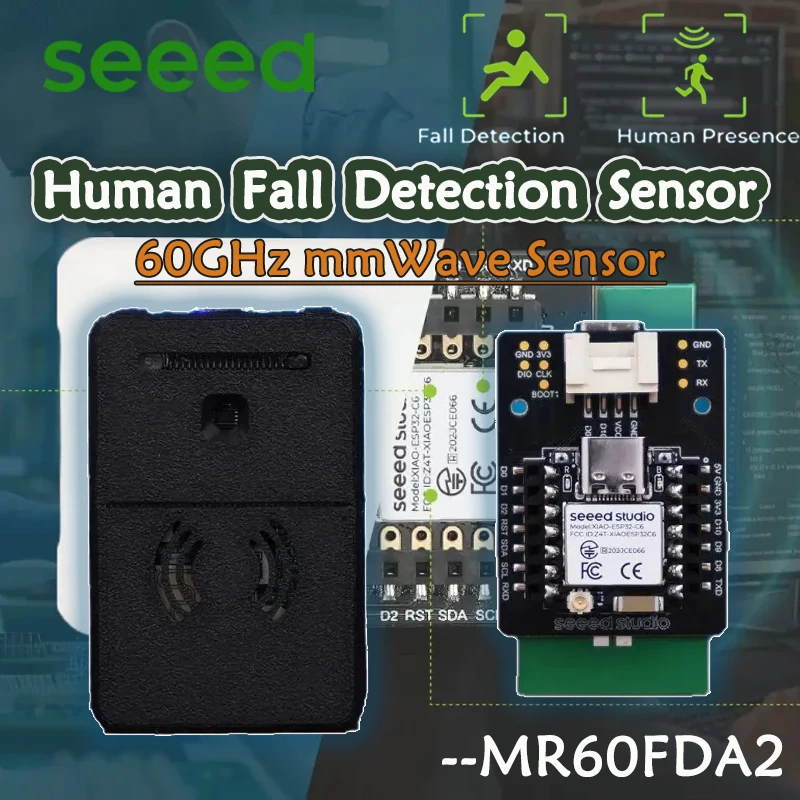 Seeed 60GHz MMWave Sensor MR60FDA2 Human Fall Detection Sensor, Powered By XIAO ESP32C6, ESPHome, Home Assistant