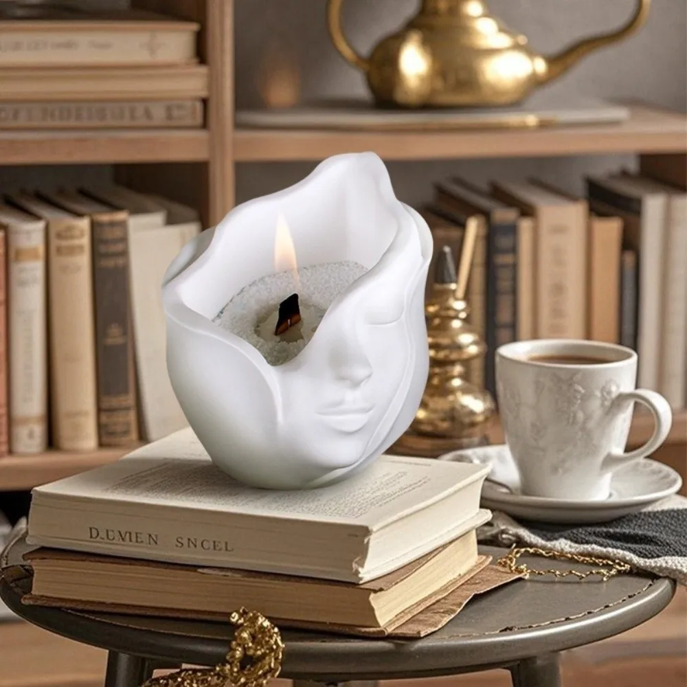 

Creative Non-stick Face Planter Mold Flexible Heat Resistant Silicone Candy Mold Handmade DIY Flower Pot Mold Craft Making