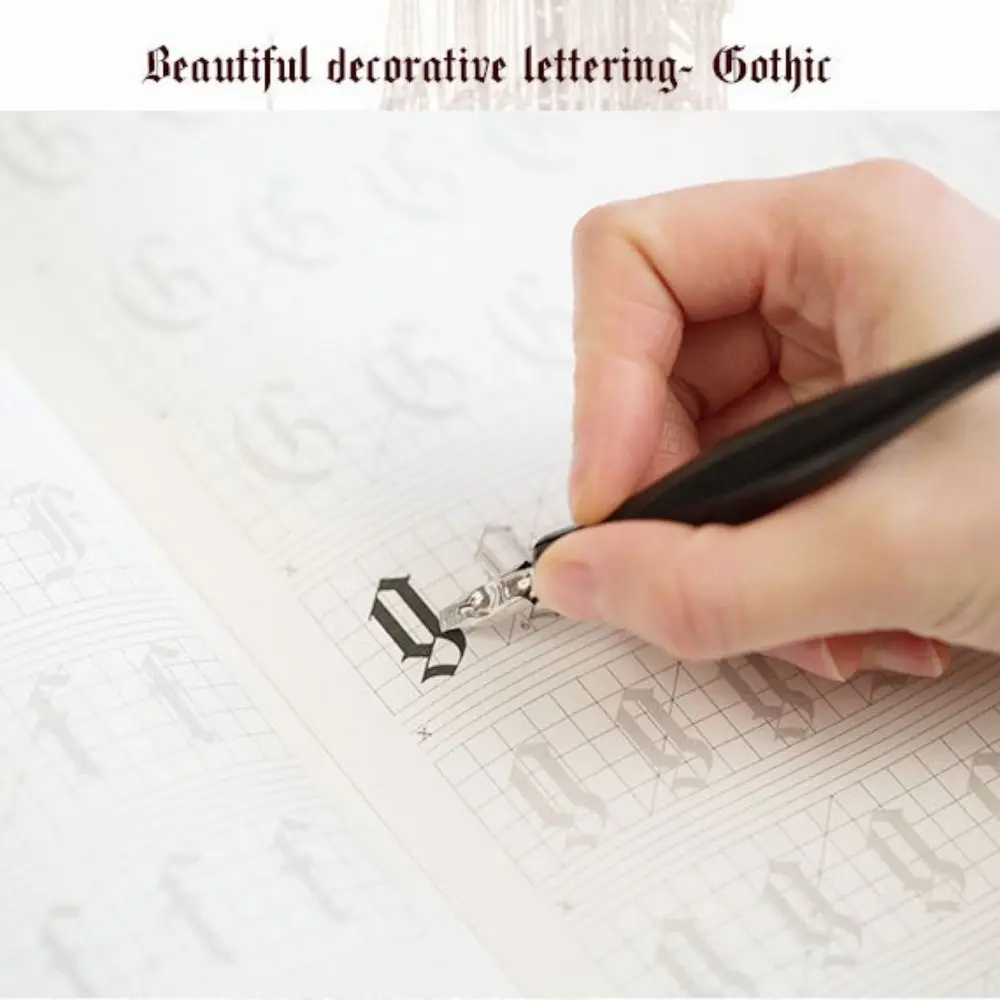 White Cardboard Calligraphy Copying Workbook English Calligraphy Handwriting English Font Learn Gothic Calligraphy