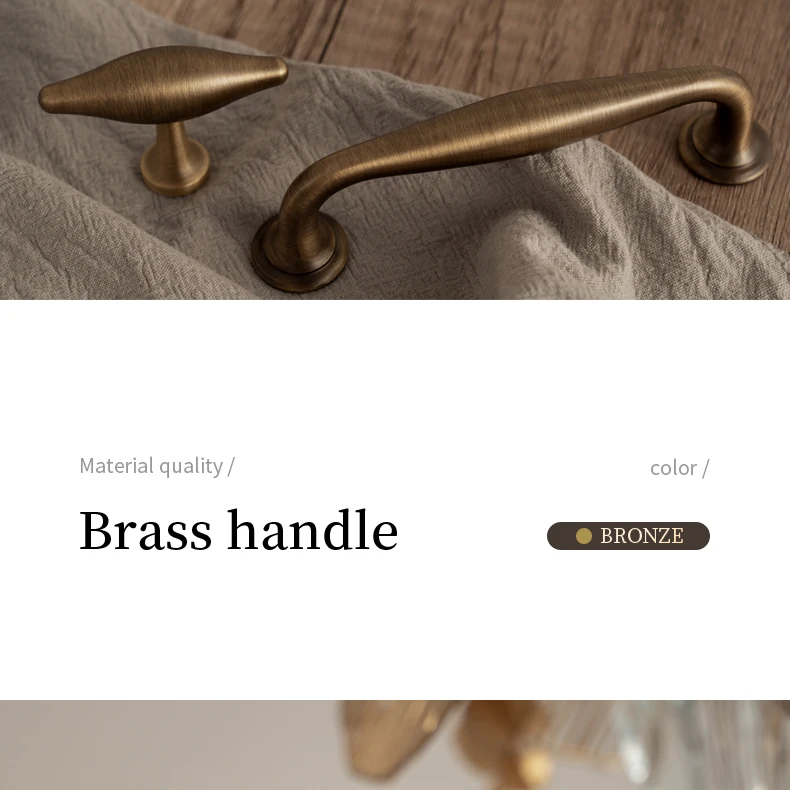 Antique brass cabinet handle and knob 1