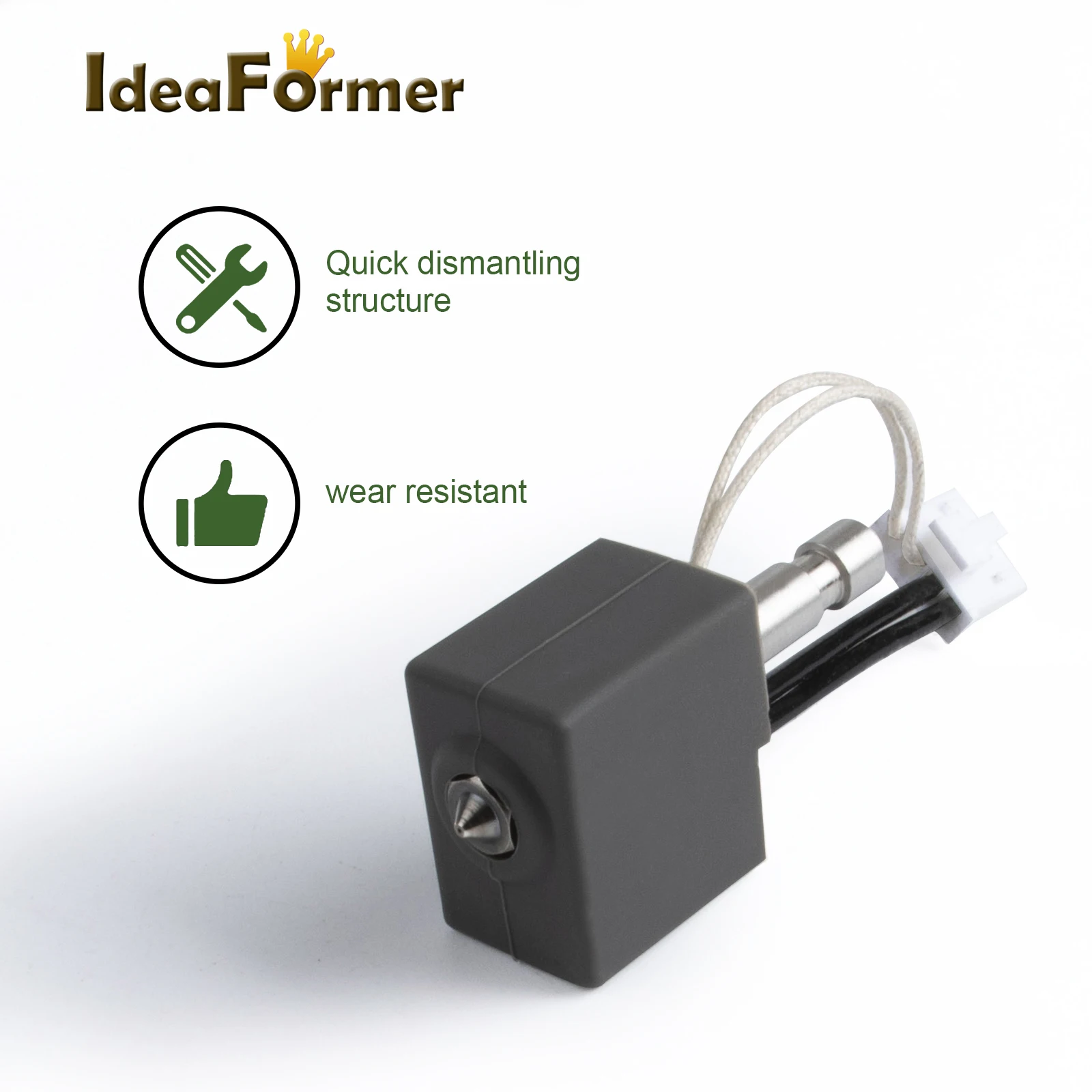 

Детали 3d-принтера для Anycubic Kobra S1 Hotend Kit 0,4 мм сопло из закаленной стали Kobra S1 Combo Металлическая насадка Kobra S1 Combo Hotend